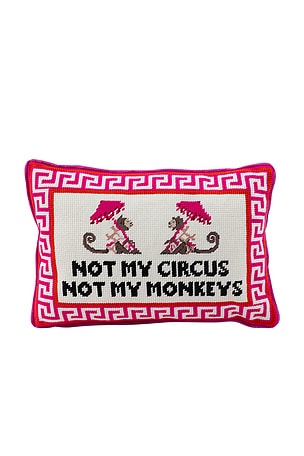Not My Circus Needlepoint Pillow Furbish Studio
